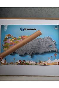 SEYAHATNAMEM COĞRAFYANIN KODLARI GEZ KAZI TÜRKİYE DUVAR HARİTASI ürün fotoğrafı