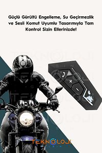 Kask Kulaklığı İntercom Bluetooth Mikrofonlu Kasklar İle Uyumlu Motosiklet Kulaklığı GürültüEngellme ürün fotoğrafı