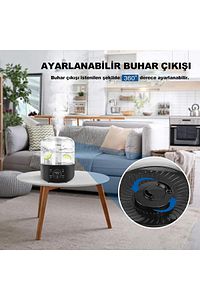 J001 Touch 4 Litre Ultrasonik Hava Nemlendirici Buhar Makinesi Dijital Nem Ölçerli Termometre ürün fotoğrafı