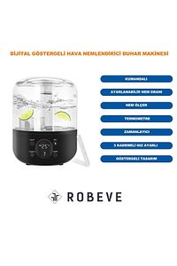 J001 Touch 4 Litre Ultrasonik Hava Nemlendirici Buhar Makinesi Dijital Nem Ölçerli Termometre ürün fotoğrafı