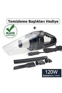 Araç Oto Süpürgesi 120watt Mini Elde Taşınabilir Islak Kuru 12v Oto Süpürge ürün fotoğrafı