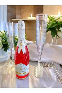 Çilek Aromalı Alkolsüz Içecek Be Parti Içeceği Pembe Kokteyl 750ml 6'lı Kadeh Hediyeli ürün fotoğrafı