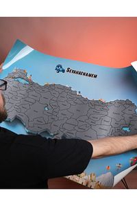 SEYAHATNAMEM COĞRAFYANIN KODLARI GEZ KAZI TÜRKİYE DUVAR HARİTASI ürün fotoğrafı