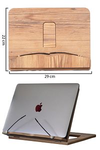 Kitap Okuma Standı Ahşap Sayfa Tutucu Aparatlı Katlanabilen Portatif Tablet Telefon Standı ürün fotoğrafı