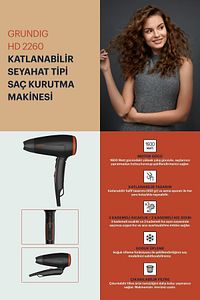 HD-2260 1600 W Saç Kurutma ve Fön Makinesi ürün fotoğrafı