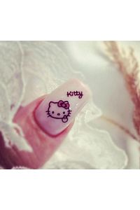 Hello Kitty Desenli Tırnak Dövmesi Tırnak Tattoo Nail Art Tırnak Sticker ürün fotoğrafı