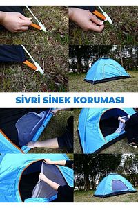Kamp Çadırı Kolay Kurulum 6 Kişilik 220x250x150 Çk6 ürün fotoğrafı