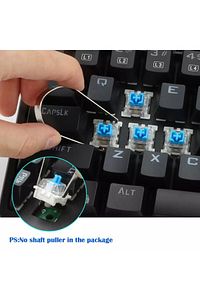 Trol Blue Switch Mini Rgb Oyun Klavyesi Gaming Mekanik 62 Tuşlu 18 Rgb Led Usb Tip-c Kablosu Beyaz ürün fotoğrafı