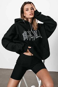 Blackjackgiyim Bhvr Siyah Sweatshirt Kapşonlu ürün fotoğrafı