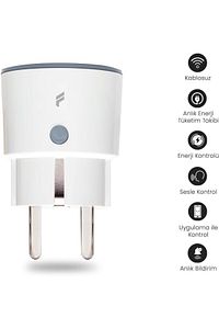 Akıllı Priz, Wifi, Uzaktan Kontrol, Anlık Enerji Tüketim Takip, Zamanlayıcı ürün fotoğrafı