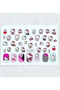 Hello Kitty Desenli Tırnak Dövmesi Tırnak Tattoo Nail Art Tırnak Sticker ürün fotoğrafı
