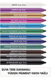 24'LÜ SET 12 Renkli Yüksel Pigment Neon Yağlı Göz Kalemi + 12'li Renkli Eyeliner ürün fotoğrafı