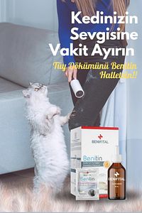 Benitin Kediler Için Tüy Sağlığı Destekleyici Multivitamin Kedi Tüy Dökümü Önleyici Damla Biyotin ürün fotoğrafı