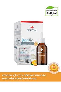 Benitin Kediler Için Tüy Sağlığı Destekleyici Multivitamin Kedi Tüy Dökümü Önleyici Damla Biyotin ürün fotoğrafı
