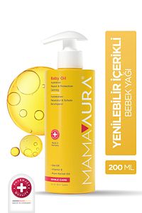 %100 Yenilebilir İçerikli Bebek Bakım Yağı - Baby Oil 200 ml ürün fotoğrafı