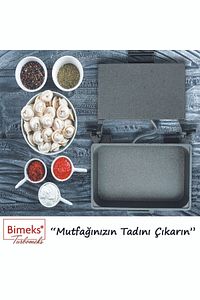 Bimeks Bazlama Lahmacun Grill Makinesi Granit Tavalı (KLASİK MODEL 23X35) Küçük Boy! ürün fotoğrafı