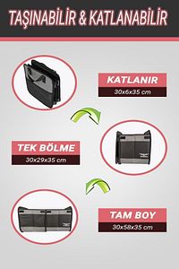Araç Bagaj Düzenleyici Çanta Organizer Katlanır Bagaj Çantası Oto Içi Eşya Düzenleme ürün fotoğrafı