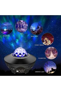 Yıldızlı Projektör Tavan Bulutsu Galaxy Lazer Işıklı Disko Topu Bluetooth Hoparlör Parti Led Lambası ürün fotoğrafı