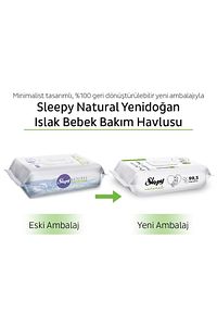 Natural Yenidoğan Islak Bebek Bakım Havlusu 12x90 (1080 Yaprak) ürün fotoğrafı