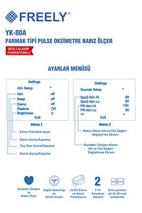 Parmak Tipi Pulse Oksimetre Oksijen Ve Nabız Ölçer / Klinik Onaylı ürün fotoğrafı