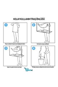 Traş Önlüğü Saç Sakal Kesme Traş Önlüğü Tıraş Örtüsü Evde Traş Önlük ürün fotoğrafı