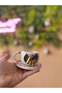 Sallanan Harf Seramik Mug Kupa 24k Altın Kaplama ürün fotoğrafı