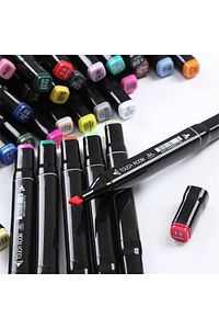 60’lı Çift Taraflı Art Marker Kalem Seti Çanta ürün fotoğrafı