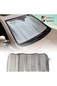 Oto Araç Araba Güneşliği Ön Cam Güneşliği Parlak Güneşlik Koruyucu Perde Metalize 130x60 Cm ürün fotoğrafı