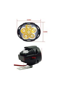 2 Adet Motosiklet Scooter Uyumlu Led Sis Farı Çakar Ve Sabit Mod 6 Ledli ürün fotoğrafı