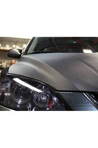 Siyah Karbon Kaplama Folyosu 127 Cm X 20 Cm Tırtıklı 3 D ürün fotoğrafı