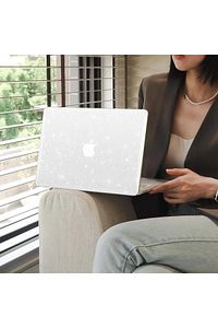 Apple Macbook Air 13.3 M1 2020 Simli Parlak Crystal 360 Derece Tam Korumalı Kılıf A2337/a1932/a2179 ürün fotoğrafı