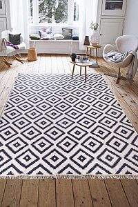 Subaşı Çift Taraflı Kilim Siyah Beyaz ürün fotoğrafı