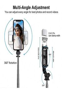 Led Işıklı Tripod Standı, Kablosuz, youtube Bluetooth Uzaktan Kumandalı, Selfie Çubuğu ürün fotoğrafı