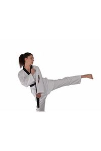 Fitilli Siyah Yaka Taekwondo Elbisesi ürün fotoğrafı