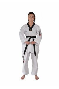 Fitilli Siyah Yaka Taekwondo Elbisesi ürün fotoğrafı