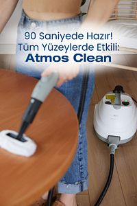 Atmos Clean Çok Fonksiyonlu Buharlı Temizlik Makinası - Buharlı Temizleyici ürün fotoğrafı