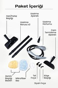 Atmos Clean Çok Fonksiyonlu Buharlı Temizlik Makinası - Buharlı Temizleyici ürün fotoğrafı
