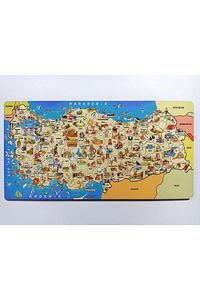 Ahşap Türkiye Kültür Haritası Puzzle, Eğitici Ülkemizi Tanıyalım Yapboz ürün fotoğrafı