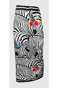 Lana- Gözlüklü Zebra Desen Pareo Iç Göstermeyen Parlak Kumaş-95cm*145cm ürün fotoğrafı