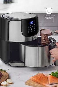 Airfryday 2502H 8 Farklı Program, 5 Litre Dokunmatik Ekranlı Fritöz Inox ürün fotoğrafı