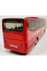 Benz Travego Metal Otobüs Die Cast Kapı Açılır Orjinal Kırmızı ürün fotoğrafı