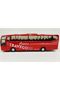 Benz Travego Metal Otobüs Die Cast Kapı Açılır Orjinal Kırmızı ürün fotoğrafı