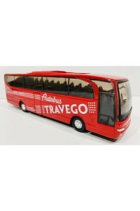 Benz Travego Metal Otobüs Die Cast Kapı Açılır Orjinal Kırmızı ürün fotoğrafı