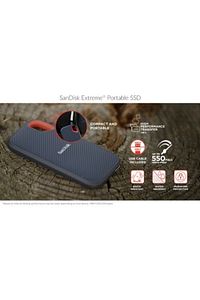 Extreme 1TB 1050MB/sn V2 Taşınabilir SSD SDSSDE61-1T00-G25 Siyah ürün fotoğrafı