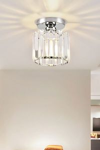 Chiaro Forte Model Krom Renk Kaplama Kristal Taşlı Metal Gövde Luxury Serisi Modern Plafonyer Avize ürün fotoğrafı