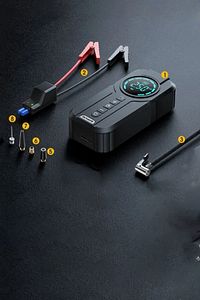 4'ü 1 Arada Şarjlı Akü Ateşleyici Lastik Şişirici Powerbank Led Işık 150psi Yüksek Basınçlı ürün fotoğrafı
