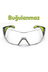 Bisiklet Koşu Motor Gözlüğü Uv Korumalı Sporcu Bisikletçi Buğulanmaz Gözlük Silikon Kulaklık Şeffaf ürün fotoğrafı