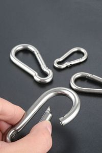 Karabina 6 Mm Yaylı Kanca Çelik Kilit Olta Dağcılık Kamp Malzemeleri Salıncak Anahtar Askı 5 Adet ürün fotoğrafı
