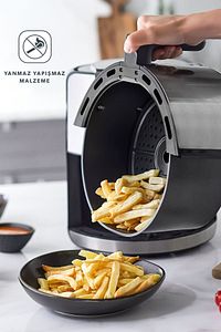 Airfryday 2502H 8 Farklı Program, 5 Litre Dokunmatik Ekranlı Fritöz Inox ürün fotoğrafı