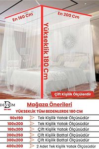 1.Kalite Aile Boyu Battal Tül Cibinlik - Kırışmayan Özel Tül Cibindirik ürün fotoğrafı
